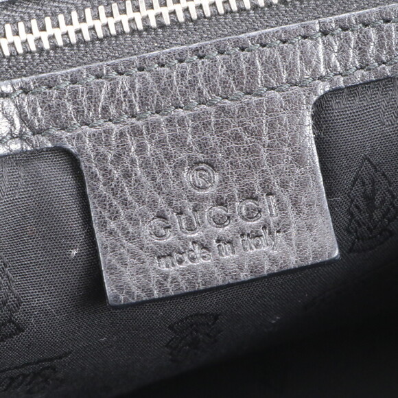 Gucci Bamboo 232947 Leather Tote Bag Shoulder Handbag Black Women's - Picture 8 of 9